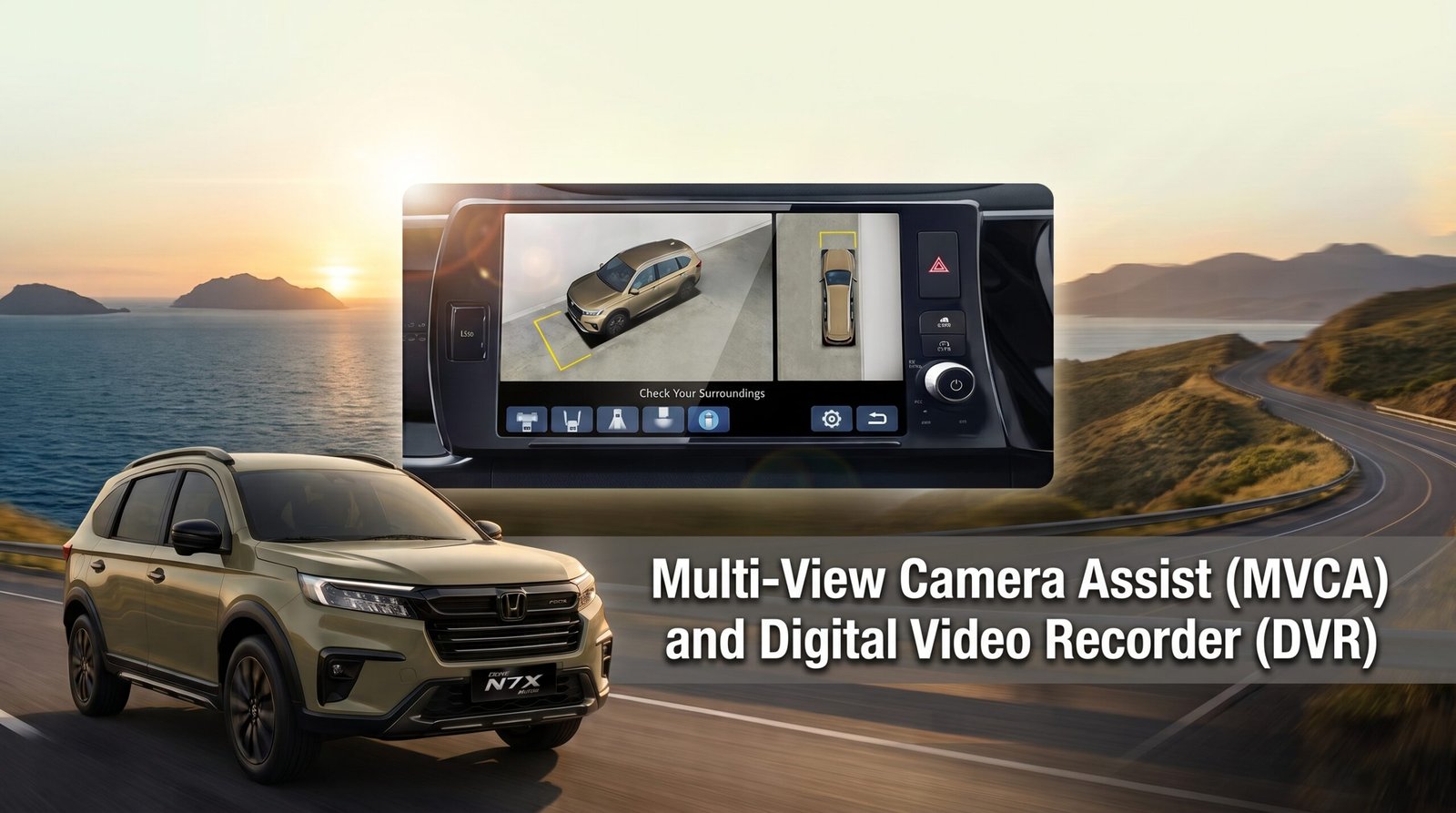 Honda BR-V N7X Fitur Lebih Lengkap, Ada Multi-View Camera dan DVR